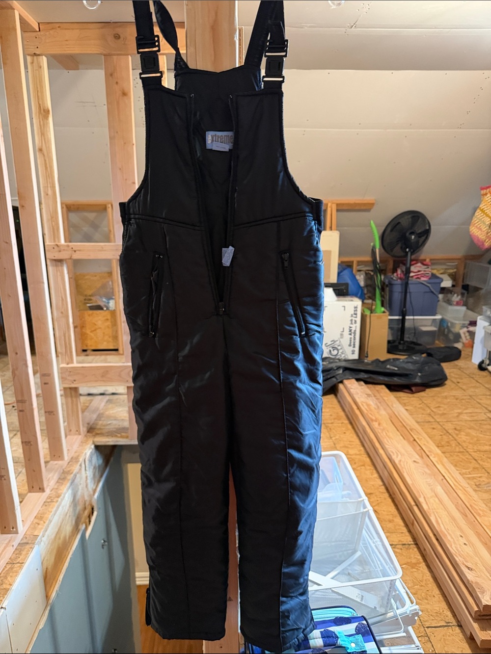 Unisex Insulated Black Snow Suit